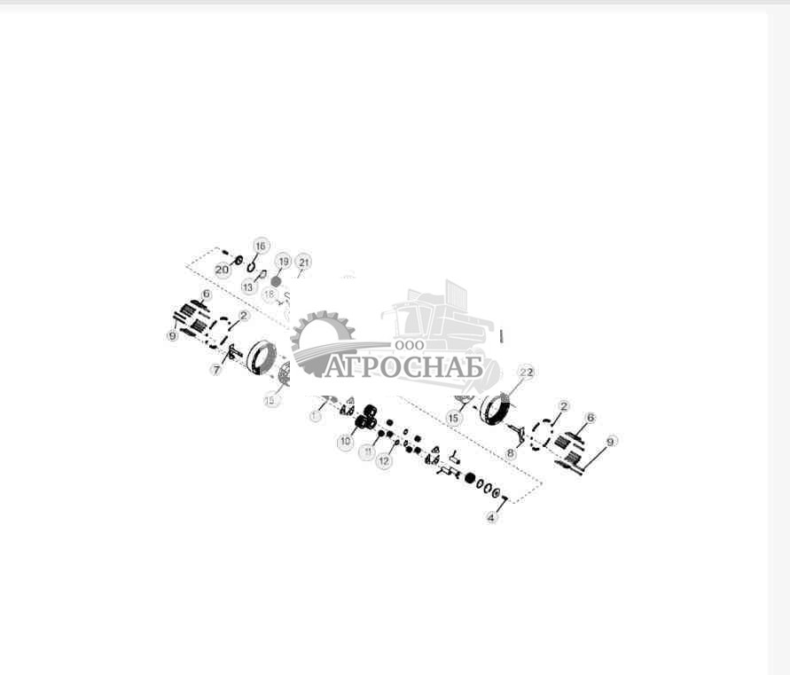 YZ122133 Планетарная передача в сборе 